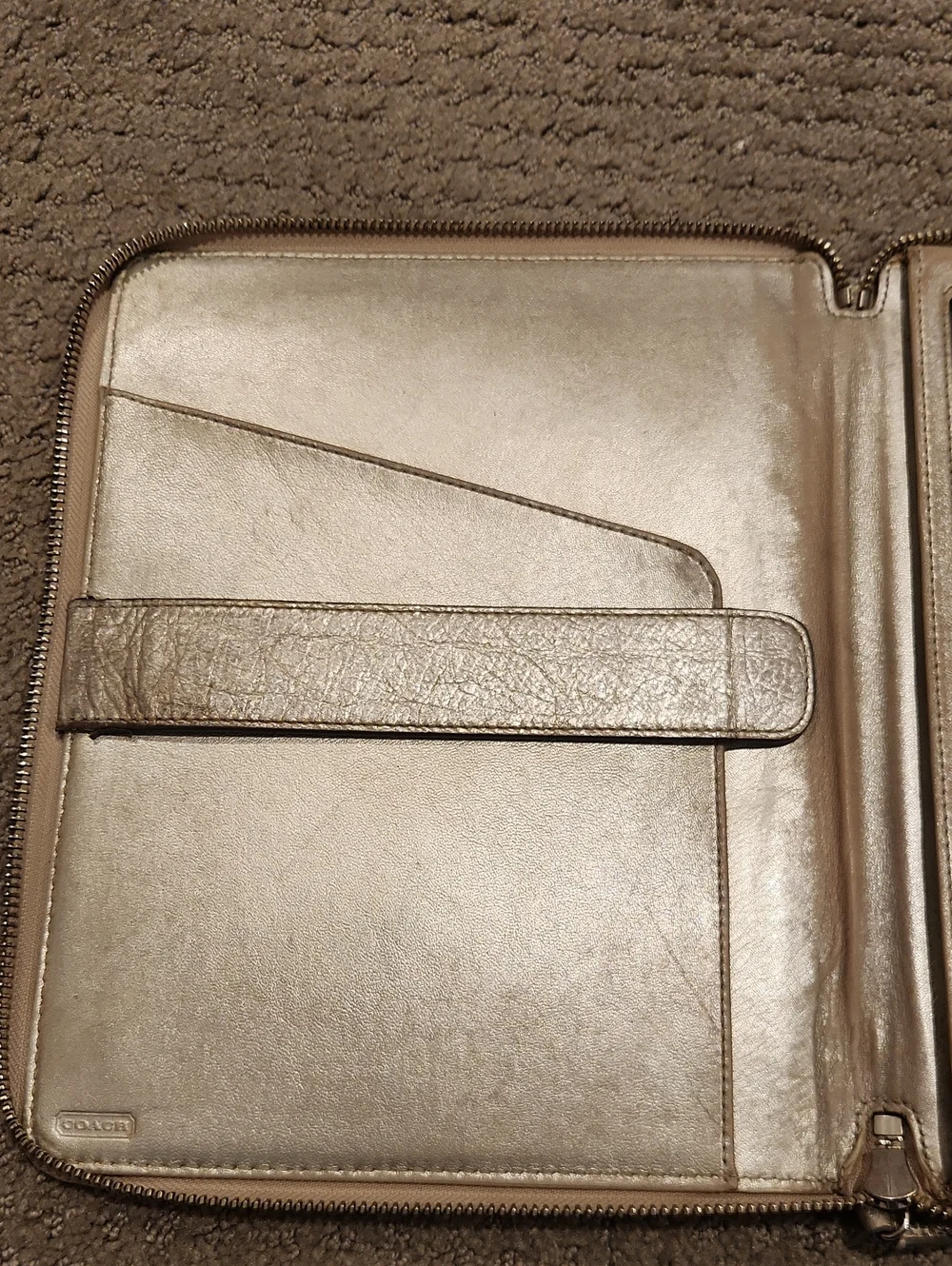 Coach Metallic Zip-Around Travel Organizer - Ipad